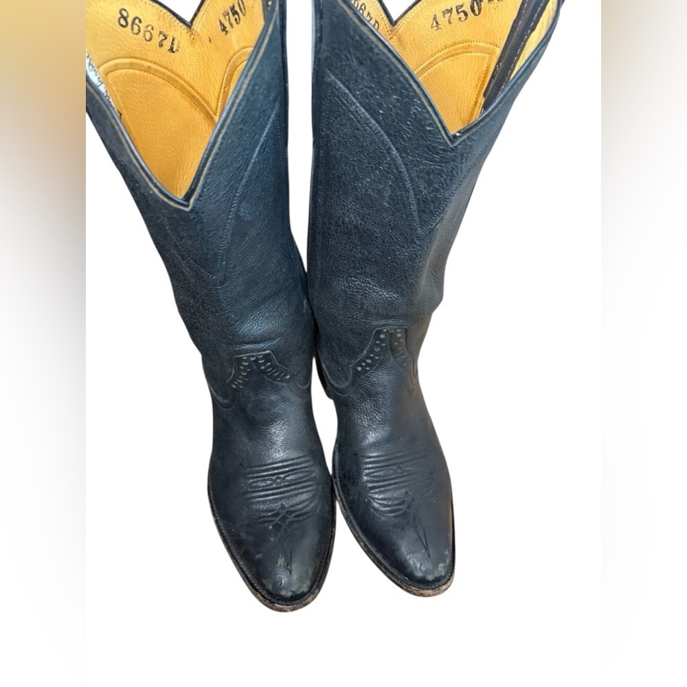 Rios of Mercedes Black Leather Western Heeled Boots - Picture 2 of 12